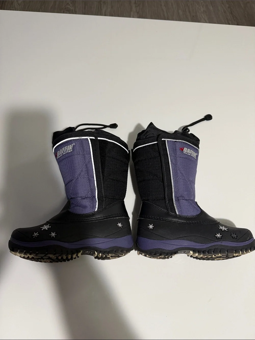 Baffin Girl Black and Purple Kids Winter Boots Sz 12